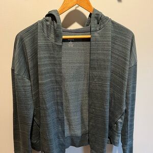 Gray Hooded Cardigan